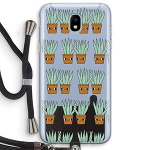 CaseCompany Sansevieria: Samsung Galaxy J5 (2017) Transparant Hoesje met koord