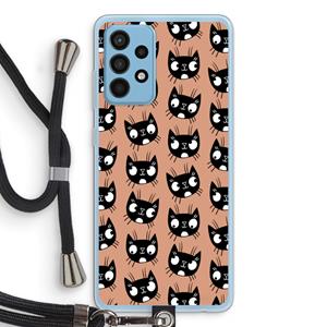 CaseCompany Kat: Samsung Galaxy A52 Transparant Hoesje met koord