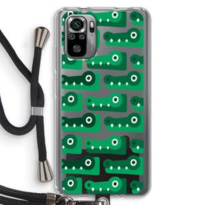 CaseCompany Crocs: Xiaomi Redmi Note 10S Transparant Hoesje met koord