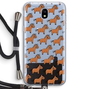 CaseCompany Pony: Samsung Galaxy J5 (2017) Transparant Hoesje met koord