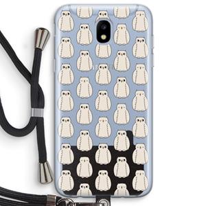CaseCompany Uilen: Samsung Galaxy J5 (2017) Transparant Hoesje met koord