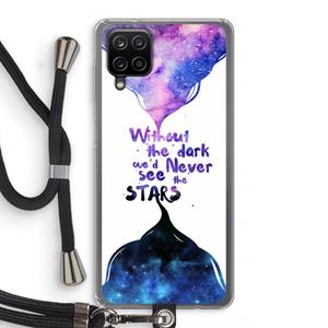 CaseCompany Stars quote: Samsung Galaxy A12 Transparant Hoesje met koord