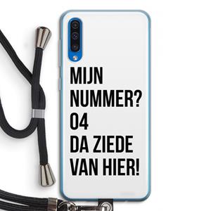 CaseCompany Da ziede van hier: Samsung Galaxy A50 Transparant Hoesje met koord