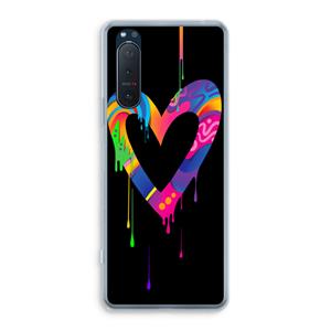 CaseCompany Melts My Heart: Sony Xperia 5 II Transparant Hoesje