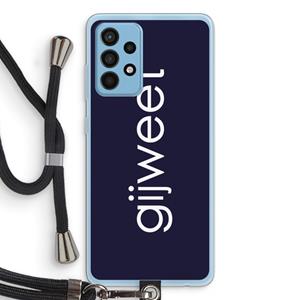 CaseCompany Gijweet: Samsung Galaxy A52 Transparant Hoesje met koord