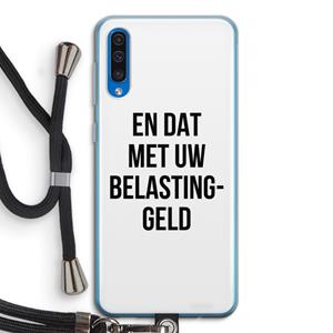 CaseCompany Belastinggeld: Samsung Galaxy A50 Transparant Hoesje met koord