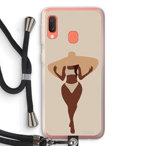 CaseCompany Let's get salty: Samsung Galaxy A20e Transparant Hoesje met koord