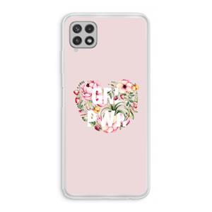 CaseCompany GRL PWR Flower: Samsung Galaxy A22 4G Transparant Hoesje
