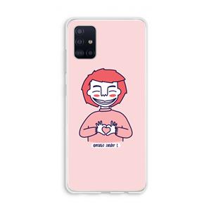 CaseCompany Hartje: Galaxy A51 4G Transparant Hoesje