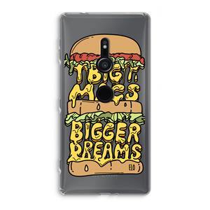 CaseCompany Big Macs Bigger Dreams: Sony Xperia XZ2 Transparant Hoesje