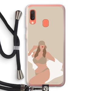 CaseCompany One of a kind: Samsung Galaxy A20e Transparant Hoesje met koord