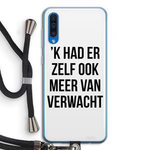 CaseCompany Meer verwacht: Samsung Galaxy A50 Transparant Hoesje met koord