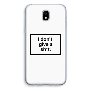 CaseCompany Don't give a shit: Samsung Galaxy J5 (2017) Transparant Hoesje