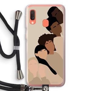 CaseCompany Sweet creatures: Samsung Galaxy A20e Transparant Hoesje met koord