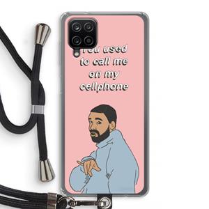 CaseCompany Hotline bling: Samsung Galaxy A12 Transparant Hoesje met koord