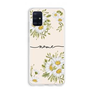 CaseCompany Daisies: Galaxy A51 4G Transparant Hoesje