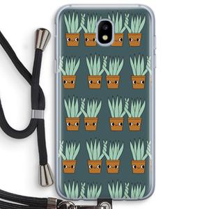 CaseCompany Sansevieria: Samsung Galaxy J5 (2017) Transparant Hoesje met koord