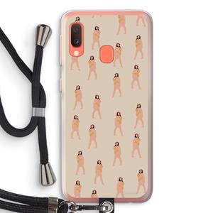 CaseCompany You're so golden: Samsung Galaxy A20e Transparant Hoesje met koord