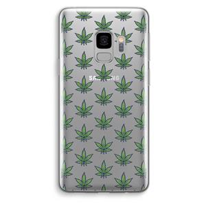 CaseCompany Weed: Samsung Galaxy S9 Transparant Hoesje