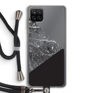 CaseCompany Combinatie marmer: Samsung Galaxy A12 Transparant Hoesje met koord