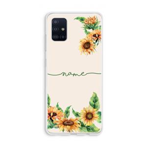 CaseCompany Zonnebloemen: Galaxy A51 4G Transparant Hoesje