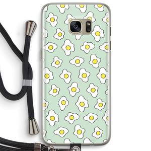 CaseCompany Spiegeleitjes: Samsung Galaxy S7 Edge Transparant Hoesje met koord