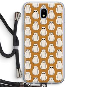 CaseCompany Uilen: Samsung Galaxy J5 (2017) Transparant Hoesje met koord