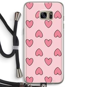 CaseCompany Ondersteboven verliefd: Samsung Galaxy S7 Edge Transparant Hoesje met koord