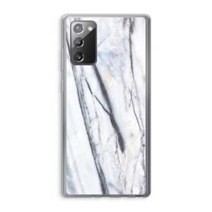 CaseCompany Gestreepte marmer: Samsung Galaxy Note 20 / Note 20 5G Transparant Hoesje