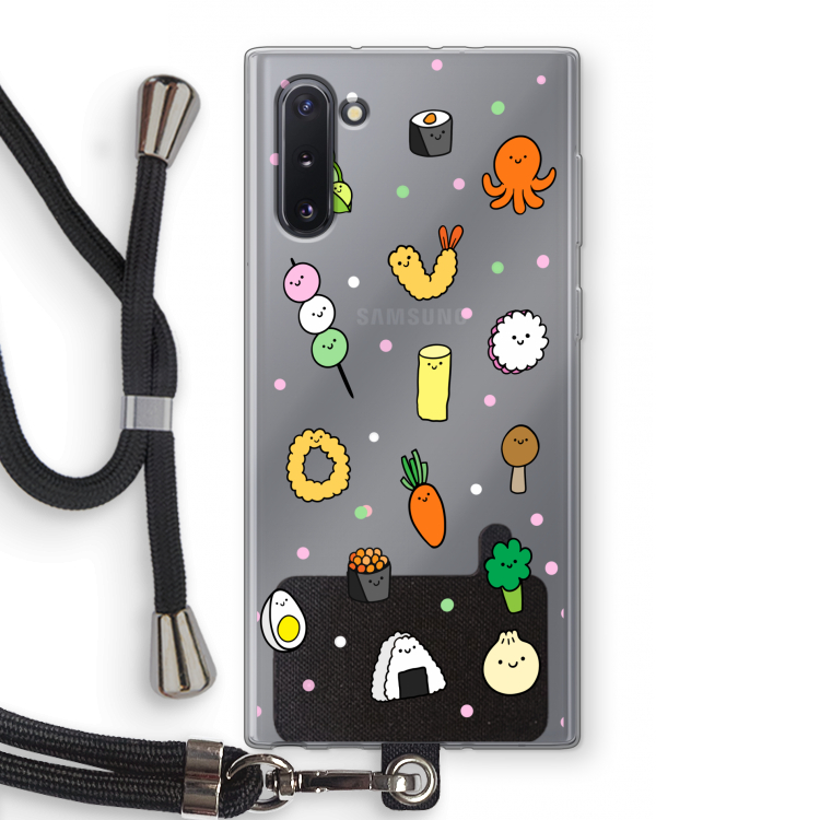 CaseCompany Happy bento friends: Samsung Galaxy Note 10 Transparant Hoesje met koord