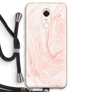 CaseCompany Peach bath: Xiaomi Redmi 5 Transparant Hoesje met koord