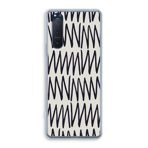 CaseCompany Marrakech Zigzag: Sony Xperia 5 II Transparant Hoesje