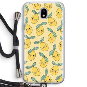 CaseCompany Citroenen: Samsung Galaxy J5 (2017) Transparant Hoesje met koord