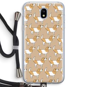 CaseCompany Doggy: Samsung Galaxy J5 (2017) Transparant Hoesje met koord