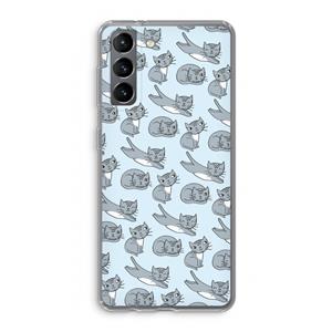 CaseCompany Poezen: Samsung Galaxy S21 Transparant Hoesje