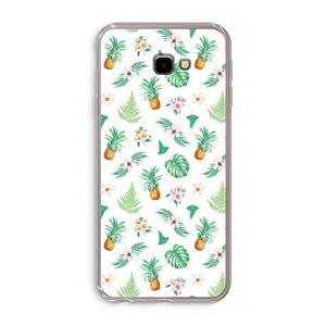 CaseCompany Ananas bladeren: Samsung Galaxy J4 Plus Transparant Hoesje