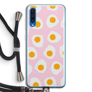 CaseCompany Dancing eggs: Samsung Galaxy A50 Transparant Hoesje met koord
