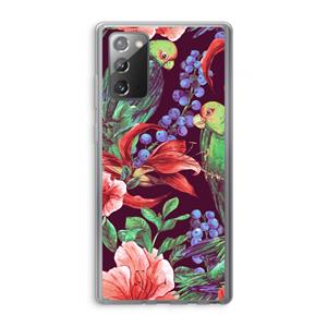 CaseCompany Papegaaien: Samsung Galaxy Note 20 / Note 20 5G Transparant Hoesje