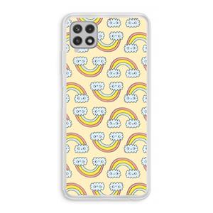 CaseCompany Regenboog: Samsung Galaxy A22 4G Transparant Hoesje