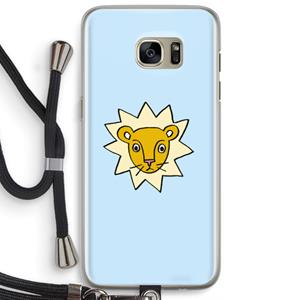 CaseCompany Kleine leeuw: Samsung Galaxy S7 Edge Transparant Hoesje met koord