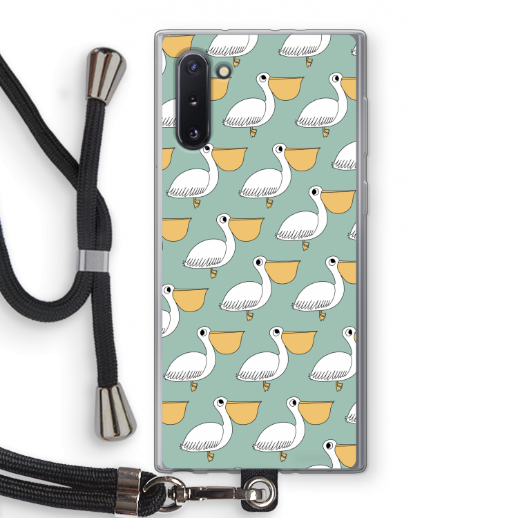 CaseCompany Pelican: Samsung Galaxy Note 10 Transparant Hoesje met koord