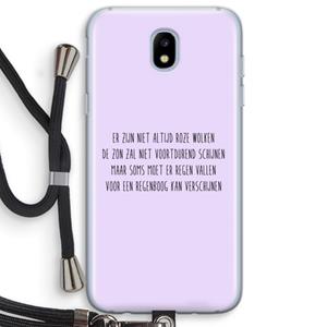 CaseCompany Regenboog: Samsung Galaxy J5 (2017) Transparant Hoesje met koord