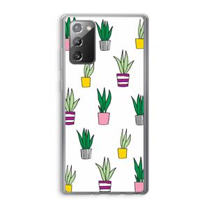 CaseCompany Sanseveria: Samsung Galaxy Note 20 / Note 20 5G Transparant Hoesje