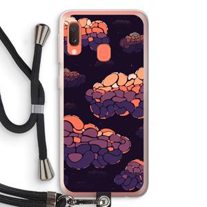 CaseCompany Patroon Wolken: Samsung Galaxy A20e Transparant Hoesje met koord