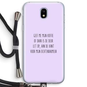 CaseCompany Ochtendhumeur: Samsung Galaxy J5 (2017) Transparant Hoesje met koord