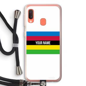 CaseCompany WK Wielrennen: Samsung Galaxy A20e Transparant Hoesje met koord