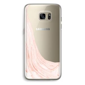 CaseCompany Peach bath: Samsung Galaxy S7 Edge Transparant Hoesje