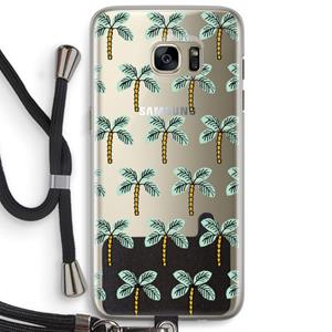 CaseCompany Paradise: Samsung Galaxy S7 Edge Transparant Hoesje met koord