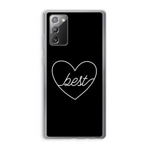 CaseCompany Best heart black: Samsung Galaxy Note 20 / Note 20 5G Transparant Hoesje