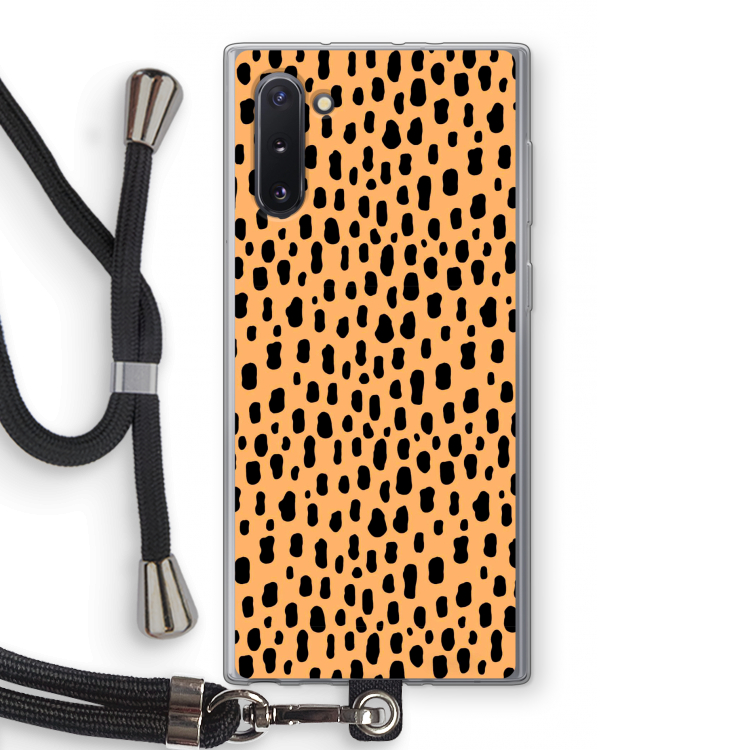 CaseCompany Panter: Samsung Galaxy Note 10 Transparant Hoesje met koord